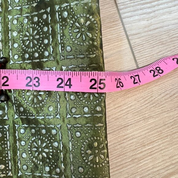 Artisan Thai Boho Bag Purple/green with black Cotton-strap Wooden Beads & Button - Picture 13 of 13